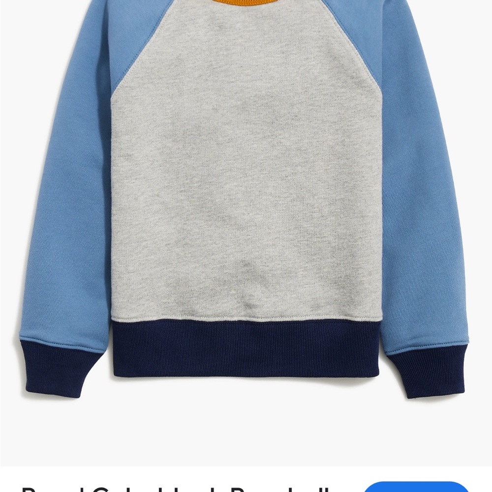 Crewcuts Blue and Gray Crewneck Sweater